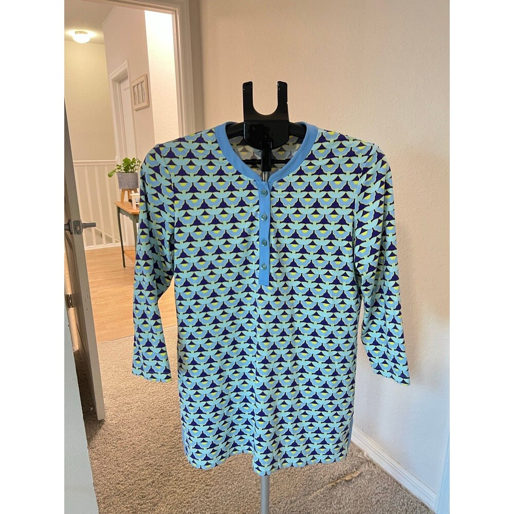 J.McLaughlin Catalina Cloth 3/4 Sleeve Long Tunic in Funky Floral Print Size Med